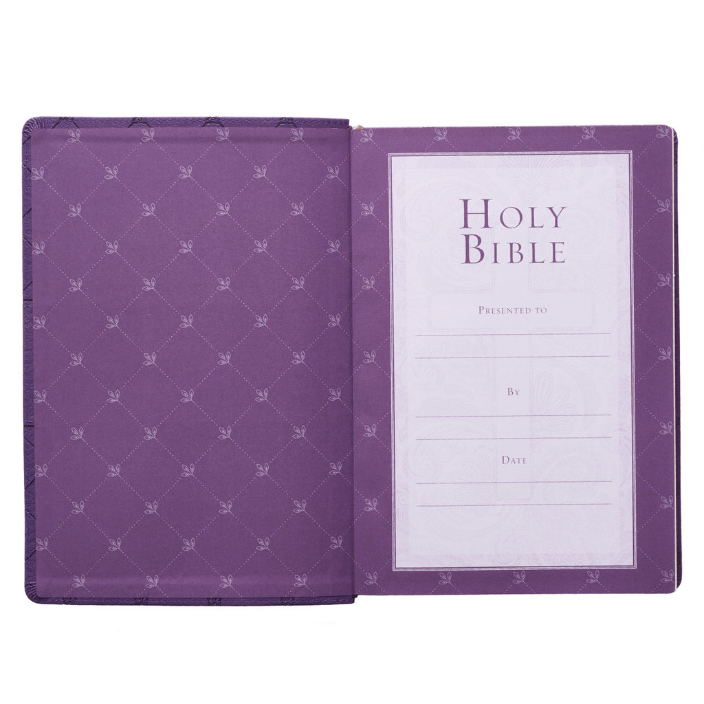 Purple Faux Leather Super Giant Print King James Version Bible