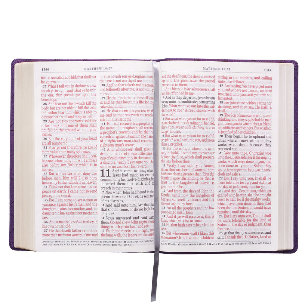 Purple Faux Leather Super Giant Print King James Version Bible