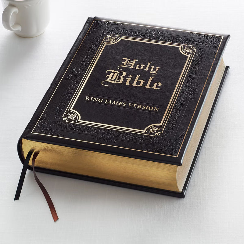 Dark Brown Faux Leather KJV Family Bible | Christian Art Gifts
