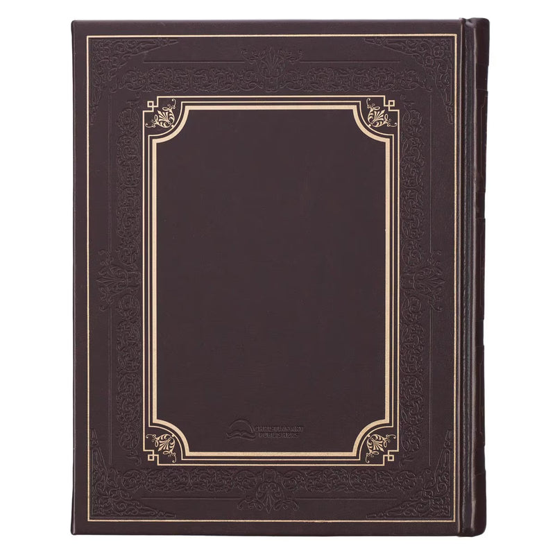 Dark Brown Faux Leather KJV Family Bible | Christian Art Gifts