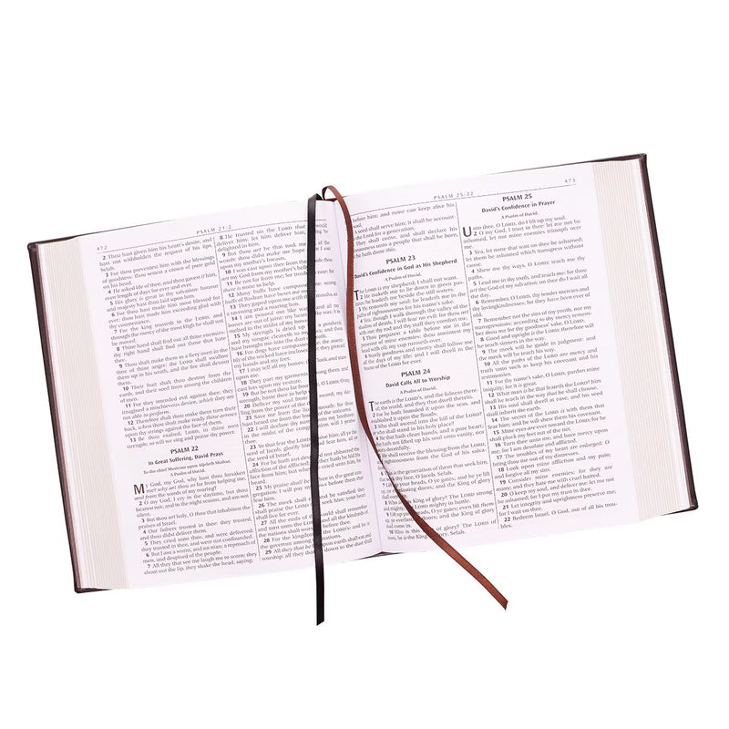 Dark Brown Faux Leather KJV Family Bible | Christian Art Gifts