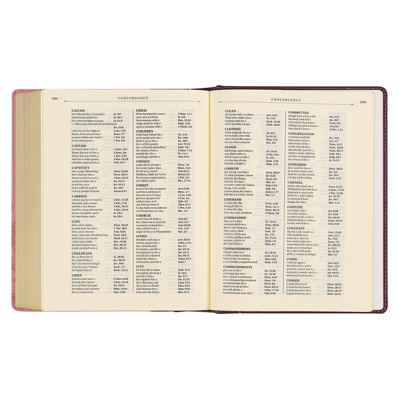 Brown and Pink Faux Leather Hardcover Note-taking Bible