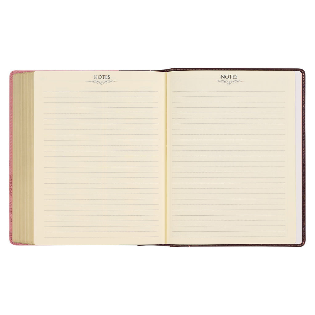 Brown and Pink Faux Leather Hardcover Note-taking Bible