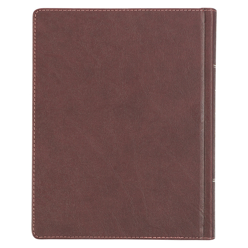 Brown and Pink Faux Leather Hardcover Note-taking Bible