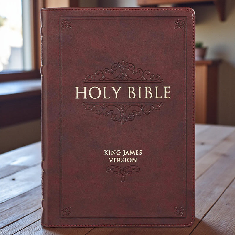 Burgundy Large Print King James Bible (Personalizable!)