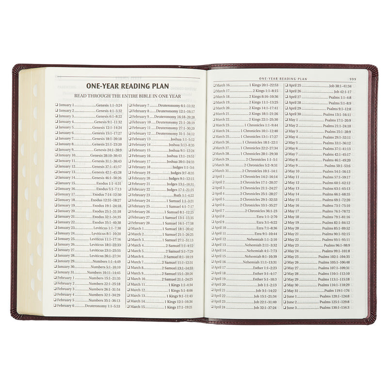 Burgundy Large Print King James Bible (Personalizable!)