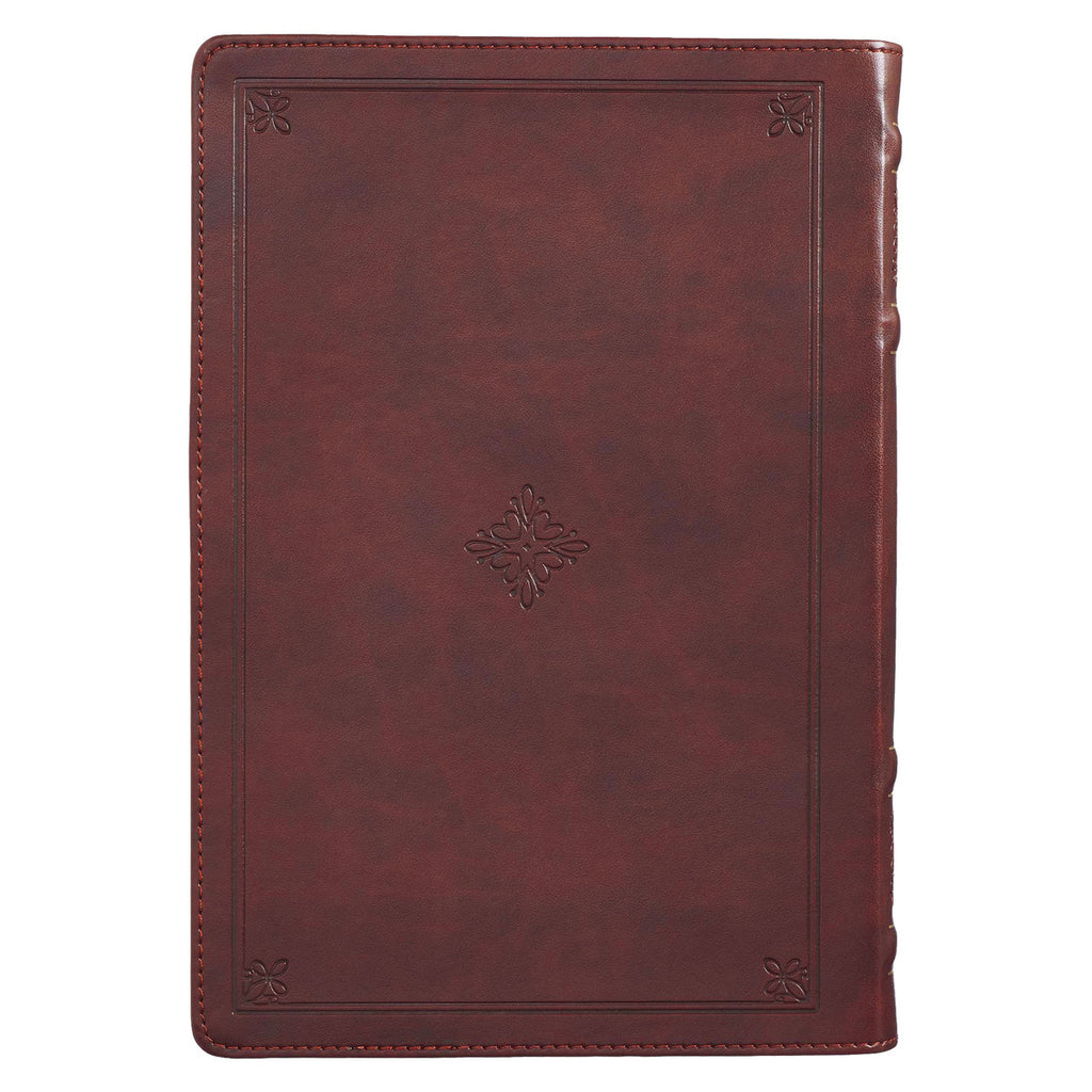 Burgundy Faux Leather Large Print Thinline King James Version Bible with Thumb Index