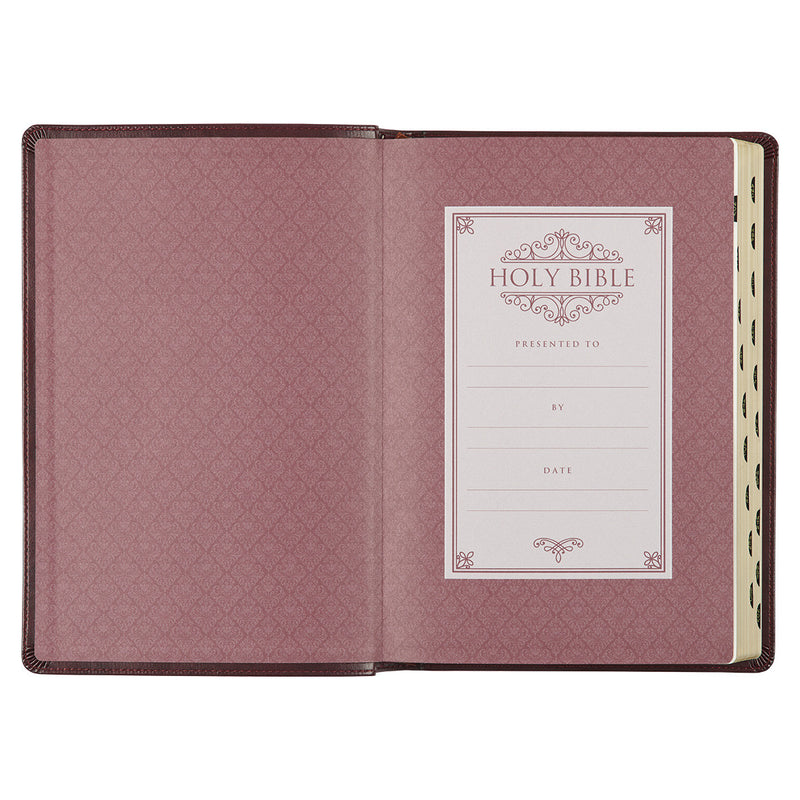Burgundy Large Print King James Bible (Personalizable!)