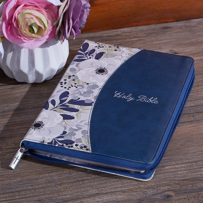 Large Print KJV Bible with Zipper & Thumb Index (Personalizable!)