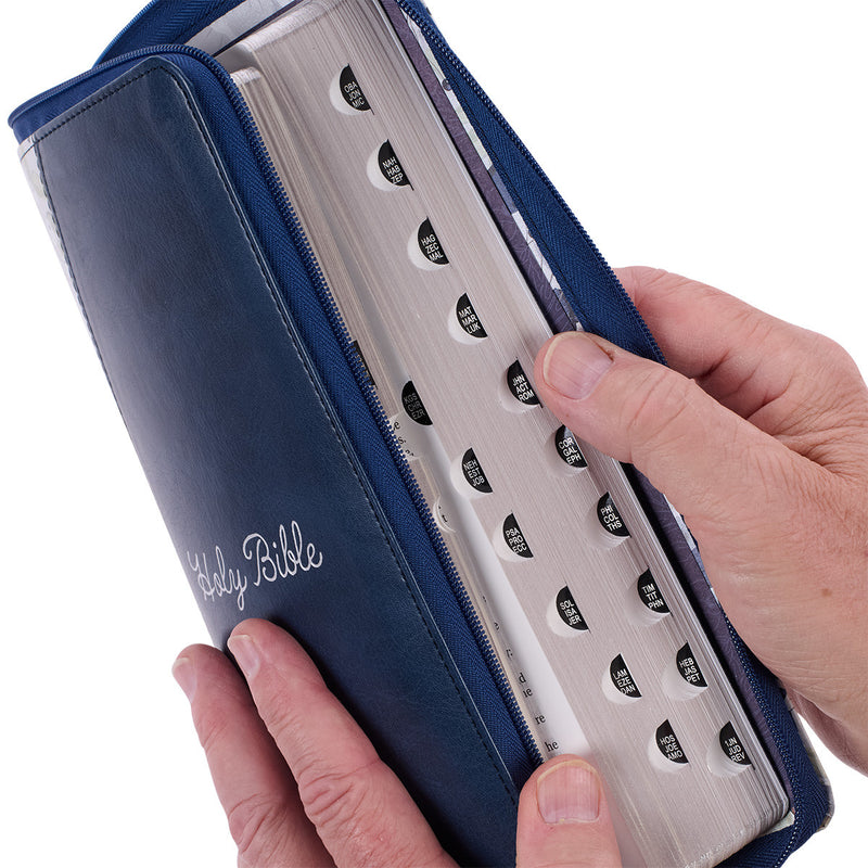 Large Print KJV Bible with Zipper & Thumb Index (Personalizable!)