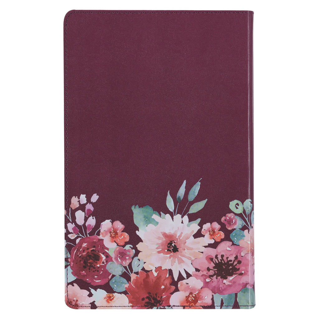 Purple Floral Faux Leather Giant Print KJV Bible