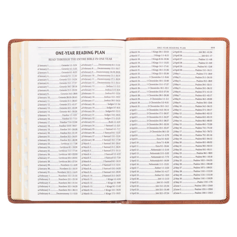 KJV Bible - Honey-brown Faux Leather Gift Bible (Personalizable!)