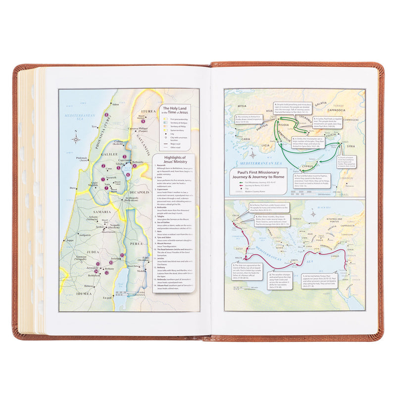 KJV Bible - Honey-brown Faux Leather Gift Bible (Personalizable!)