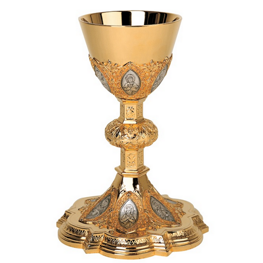 Molina 2132 Apostles Filigree Chalice and Ringed Paten, product photograph 1