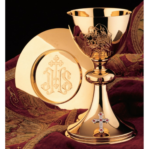 Molina 2374 The Piety Sterling Chalice and JHS Paten, product photograph 1