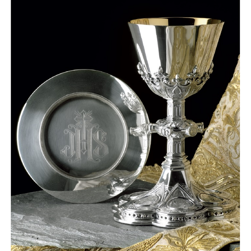 Molina 2410 Gothic Saints Chalice & Ringed Scale Paten, product photograph 1