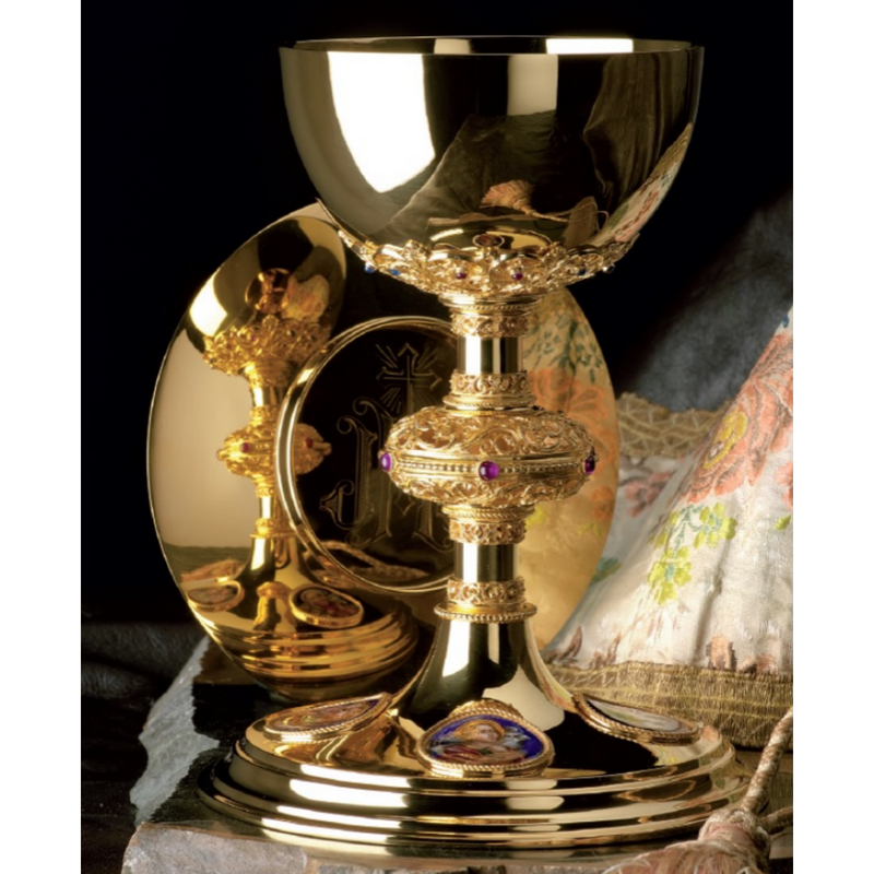 Molina 2430 Four Evangelists Filigree Chalice & Paten, product photograph 1