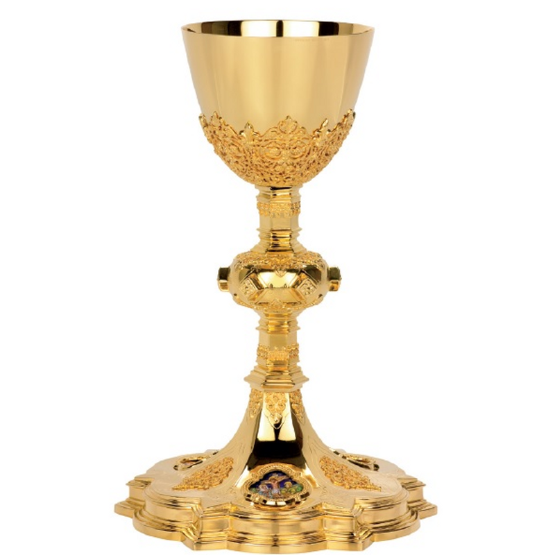 Molina 2455 Gothic Filigree Chalice & Ringed Scale Paten, product photograph 1