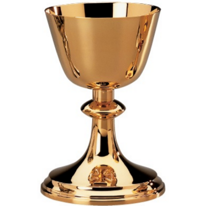 Molina 2484 Cross Chalice & Scale Paten, Plated Finishes, product photograph 1