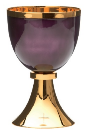 Molina 2705 Purple Fire-Enamel Chalice & Bowl Paten, product photograph 1