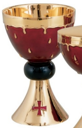 Molina 2818 Drops of Blood Chalice & Bowl Paten, product photograph 1