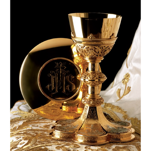 Molina 2985 Life of Christ Chalice & Ringed Scale Paten, product photograph 1
