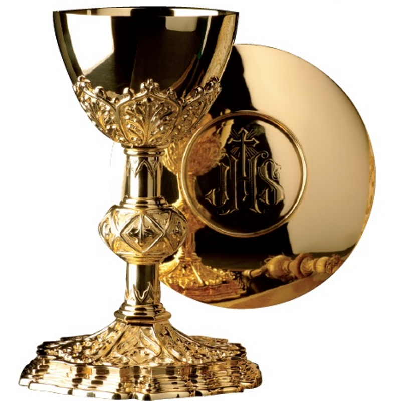 Molina 2995 Embossed Gothic Chalice & Scale Paten, product photograph 1