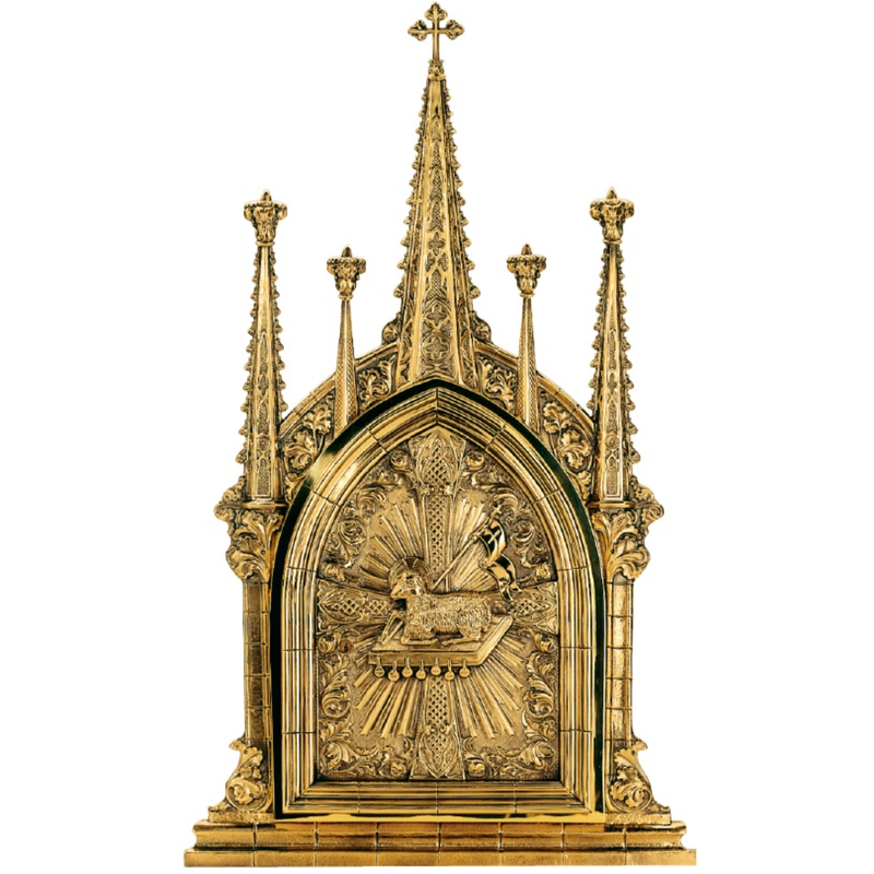 Molina 4026 Paschal Lamb Gothic Tabernacle, Plated Finishes, product photograph 1