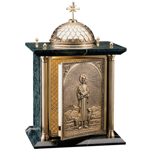 Molina 4102 Good Shepherd Green Marble Domed Tabernacle, product photograph 1