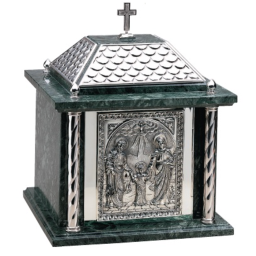Molina 4103 Domed Green Marble Tabernacle, Plated Finishes, product photograph 1