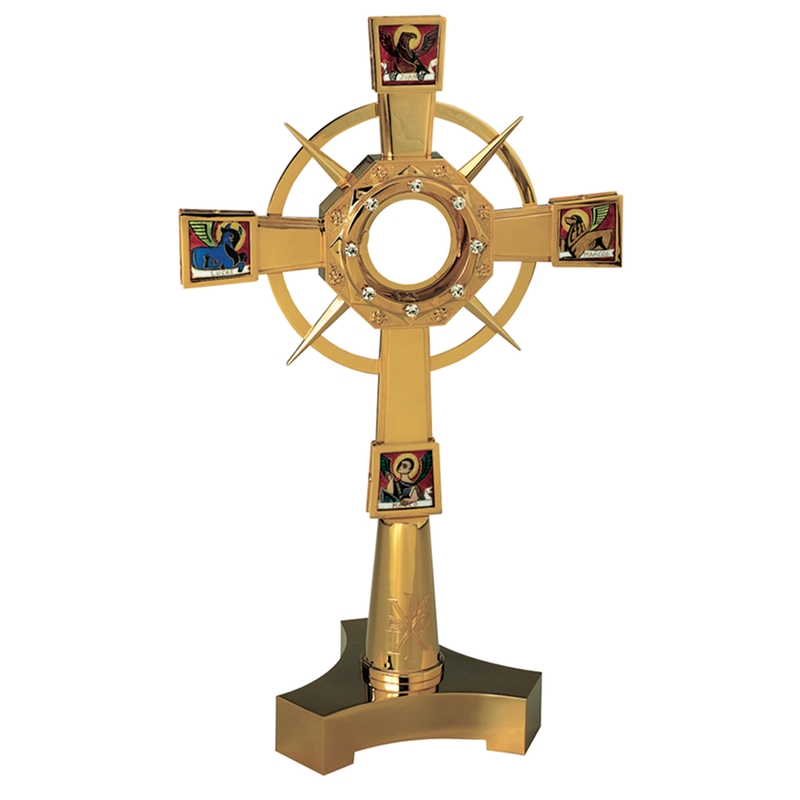 Molina 7226 Evangelists Fire Enamel Monstrance, product photograph 1