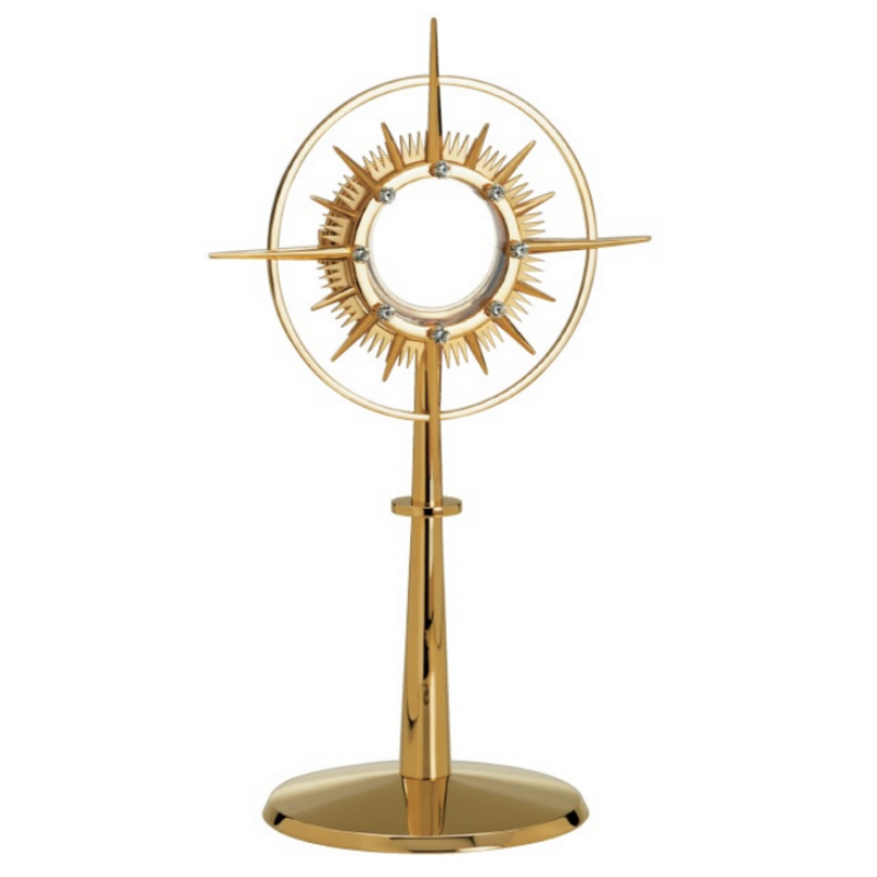 Molina 7284 Monstrance with Zirconite Luna Surround, product photograph 1