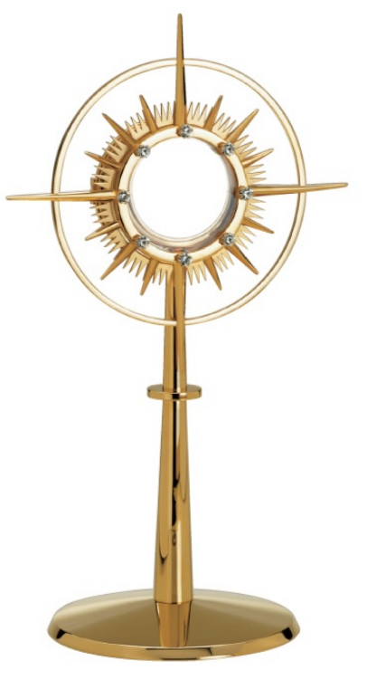 Molina 7284 Monstrance with Zirconite Luna Surround, product photograph 1