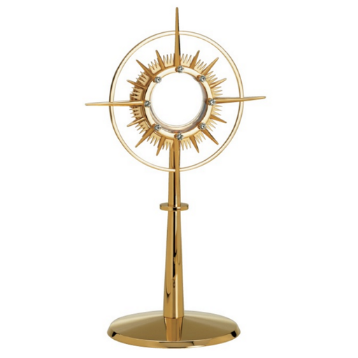 Molina 7284 Monstrance with Zirconite Luna Surround, product photograph 1