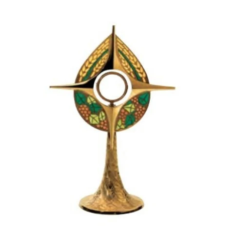 Molina 7285 Contemporary Wheat & Grape Monstrance, product photograph 1