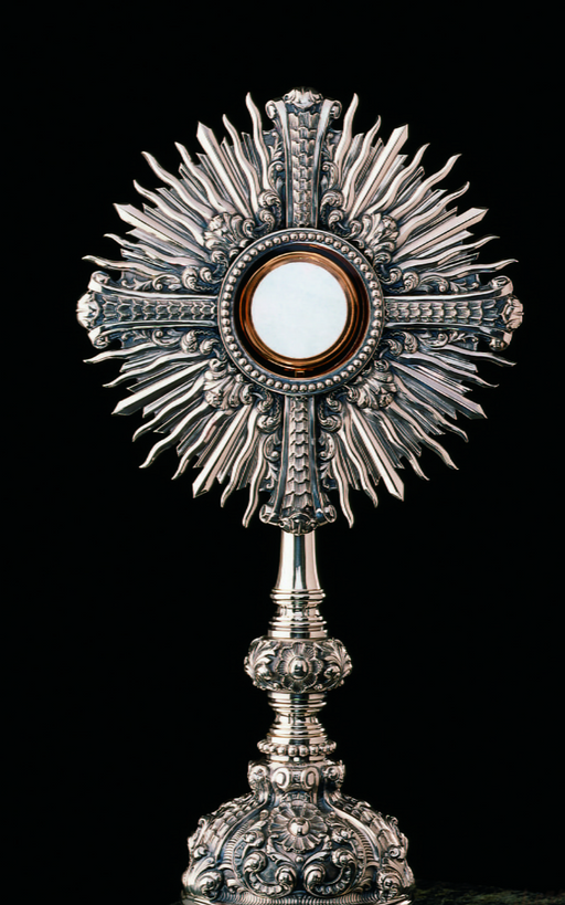 Molina 7289 Cross & Sunburst Monstrance, Plated Finishes, product photograph 1