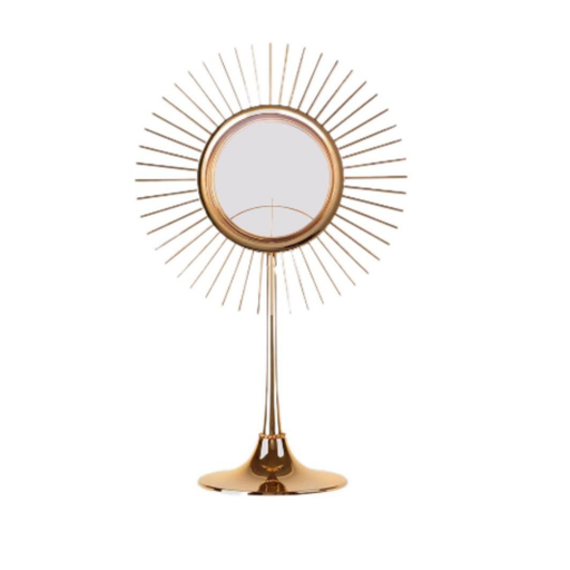 Molina 7320 Large-Host Monstrance, Gold Plated Brass, product photograph 1