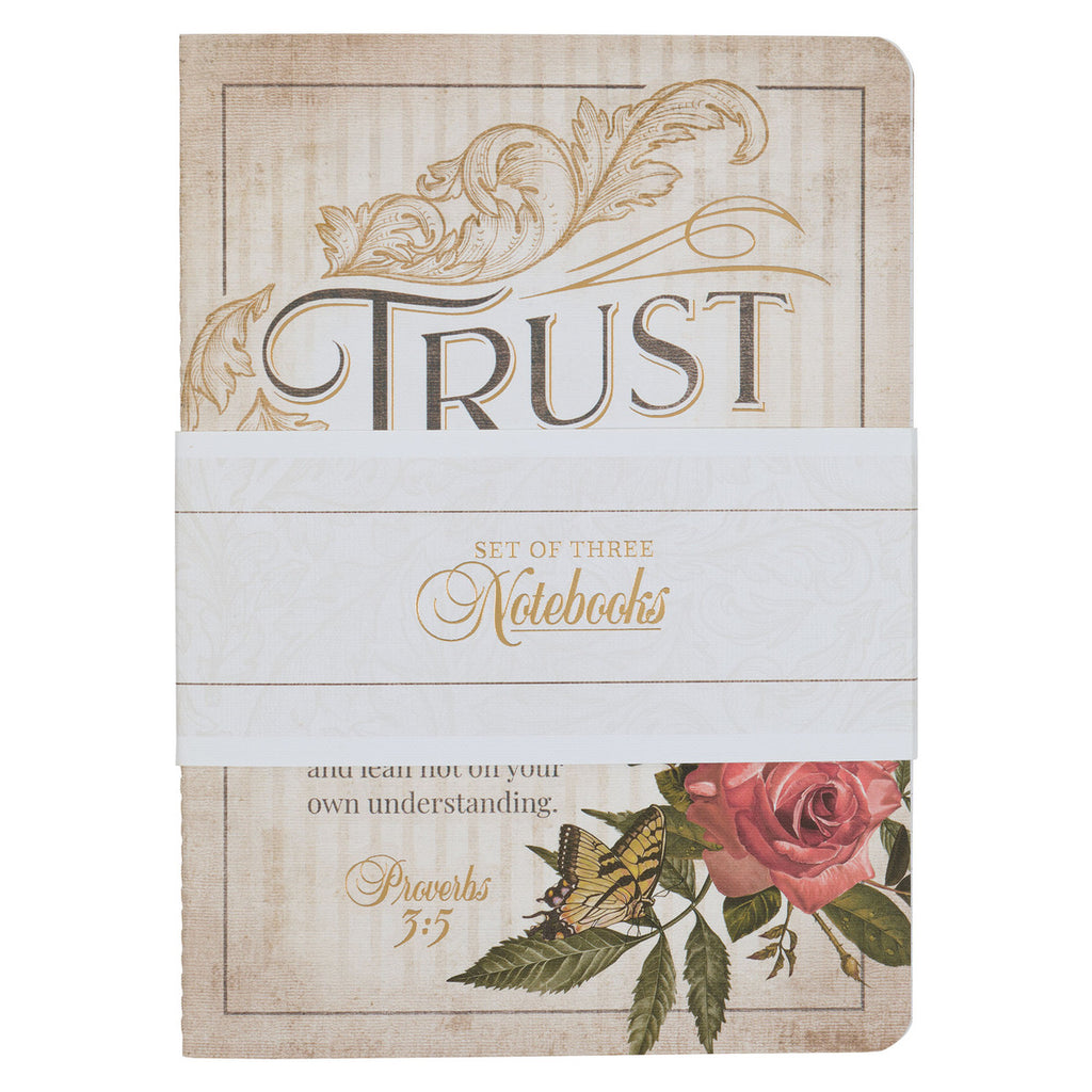 Hope and Trust Floral Large Notebook Set