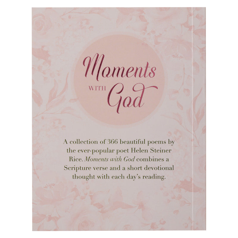 Moments with God One-Minute Devotional – Helen Steiner Rice | Pink Softcover