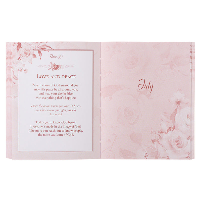 Moments with God One-Minute Devotional – Helen Steiner Rice | Pink Softcover