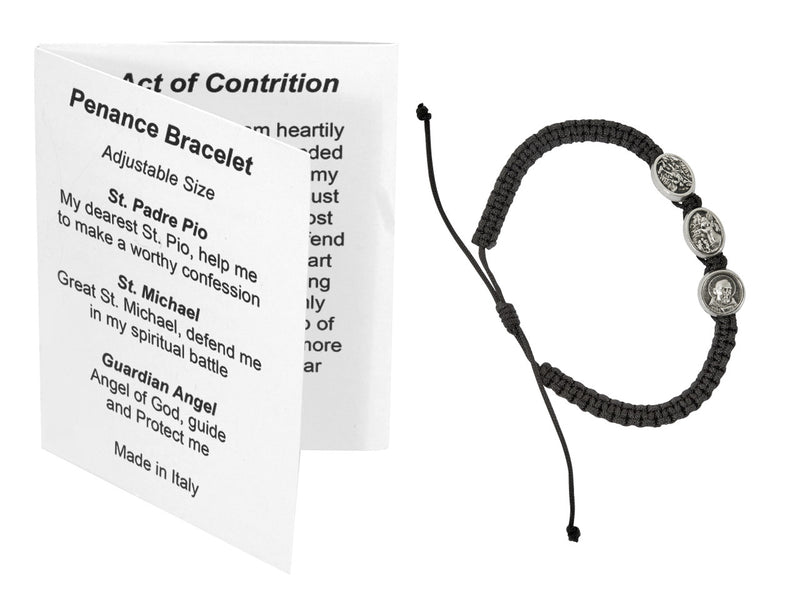 Kid's Black Corded Bracelet for First Reconciliation