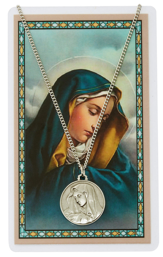 Sorrowful Mother Pendant on 18" Chain