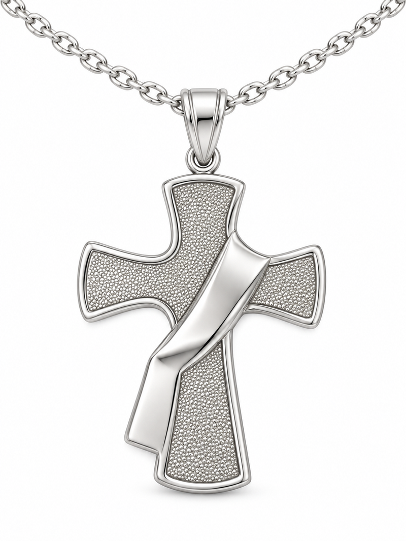Large Sterling Silver Deacon Cross Necklace – Terra Sancta