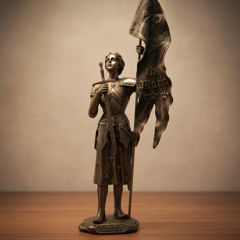 St. Joan of Arc Bronze or Pewter Statue | Goldscheider of Vienna
