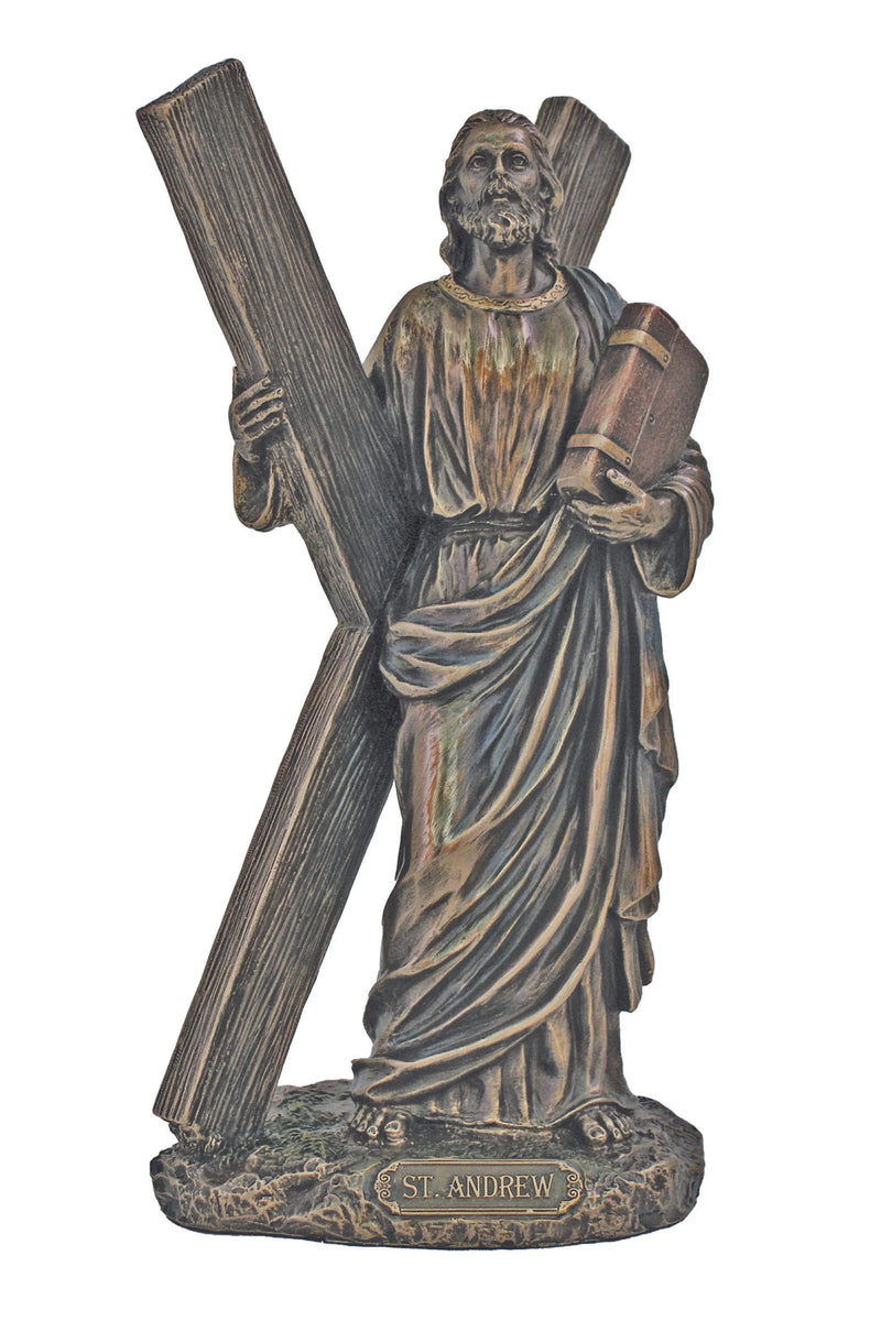 St. Andrew the Apostle Statue – 8" | Cold-Cast Bronze | Goldscheider of Vienna