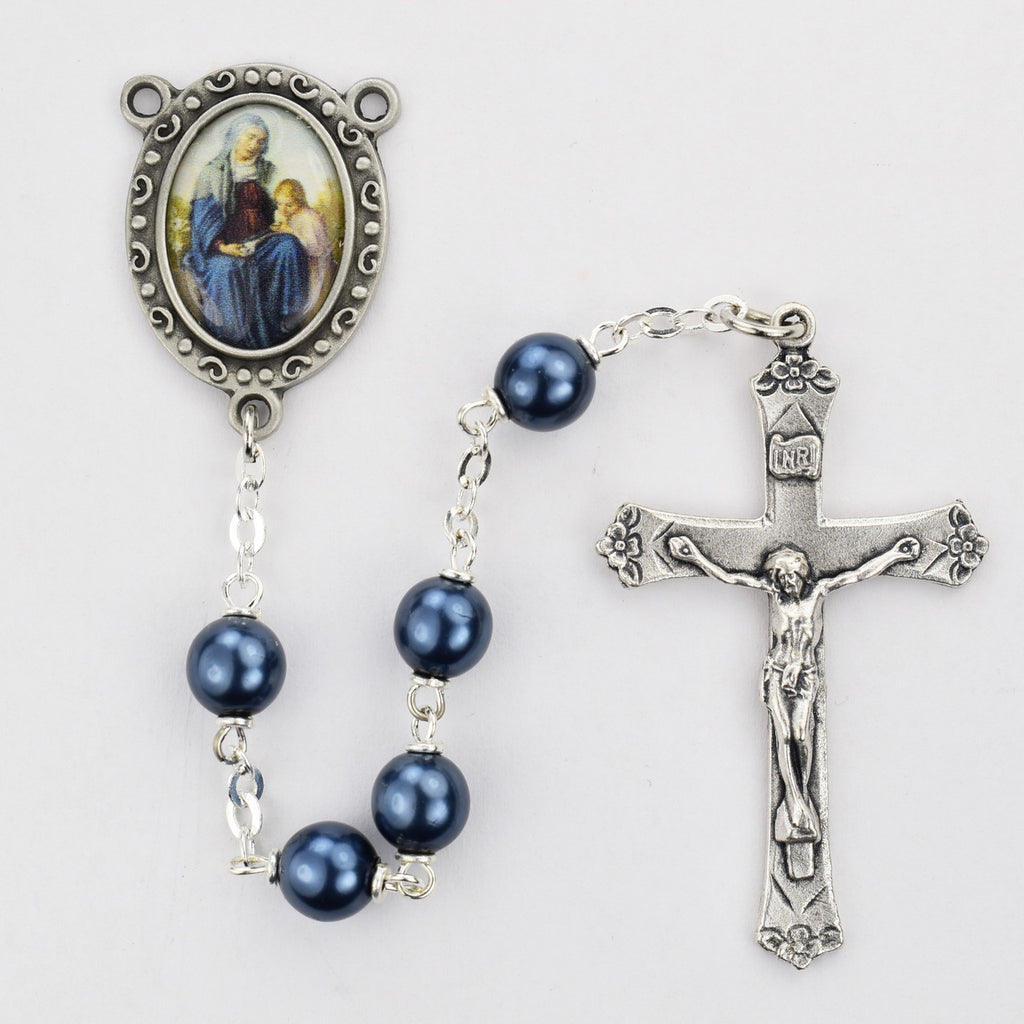 Anne Rosary - Blue St Anne Rosary Boxed