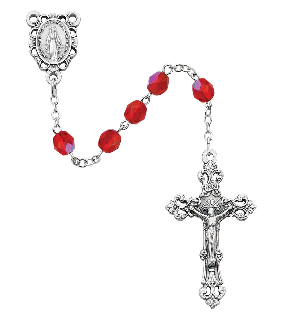 Ruby July Rosary 6mm