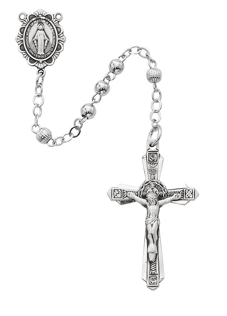 All Sterling Silver 4mm Youth Rosary