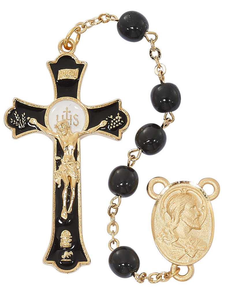 Holy Mass Crucifix Rosary - Black Boxed