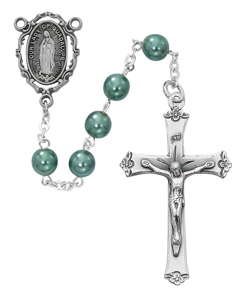 Our Lady of Guadalupe Rosary - Teal Boxed